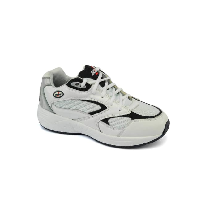 Answer2 554-3 White/Navy Men's Athletic Walking Shoes with Laces