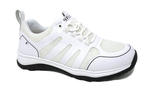 FITec 9730-3L White - Men's Laces Walking Shoes with Slip Resistant Soles