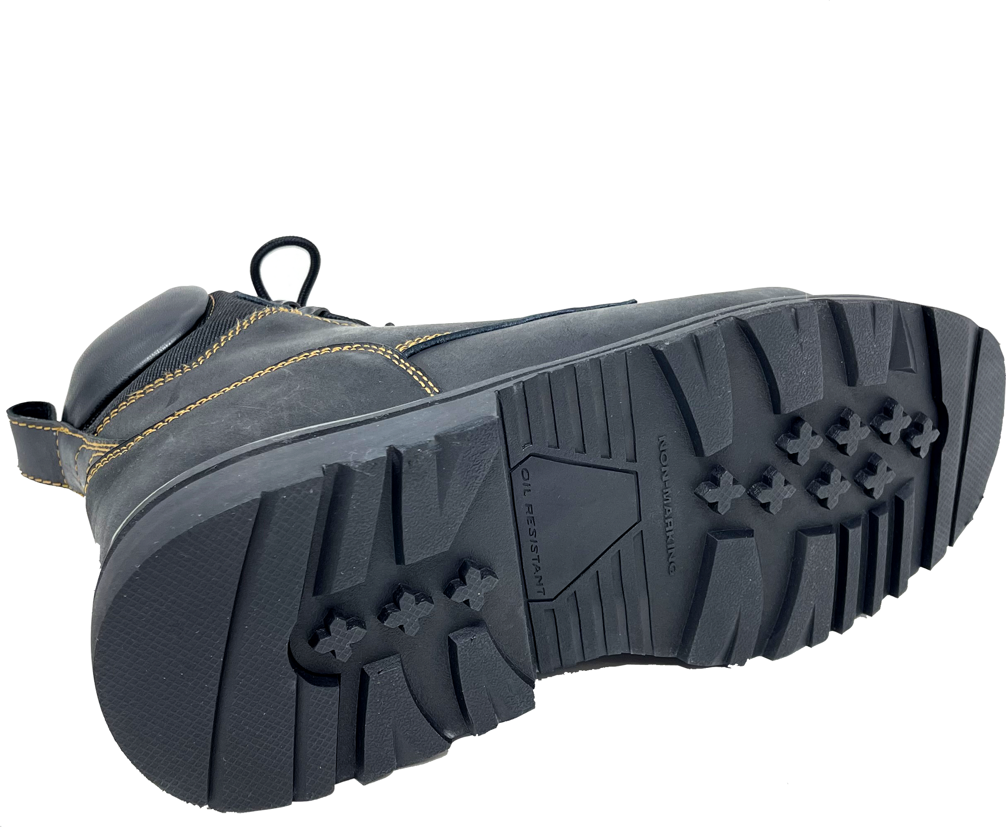 Fitec 6508 Black - Men Oil / Slip Resistant Work Boots Composite