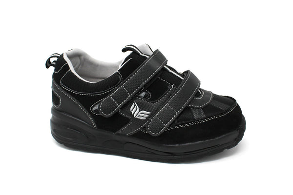 MT. Emey MTS16V Black - Kids Extra Depth Athletic Walking Shoes