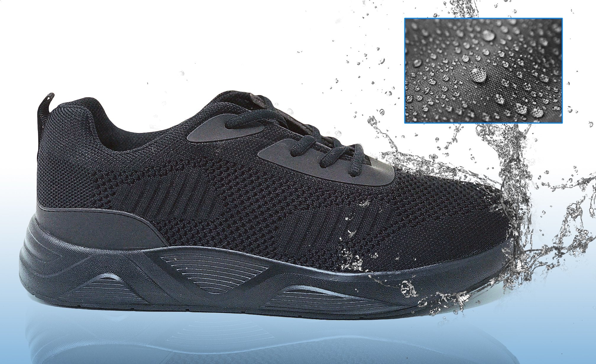 FITec 9710 Black - Men's Knitted Walking Comfort Shoe – Emeys.com