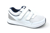 FITec 9721 White - Men's Added-Depth Double Straps Mesh Lace Walking Shoe