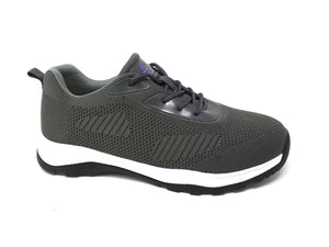 FITec 9735-5L Gray - Men's Laces Walking Shoes with Slip Resistant Soles