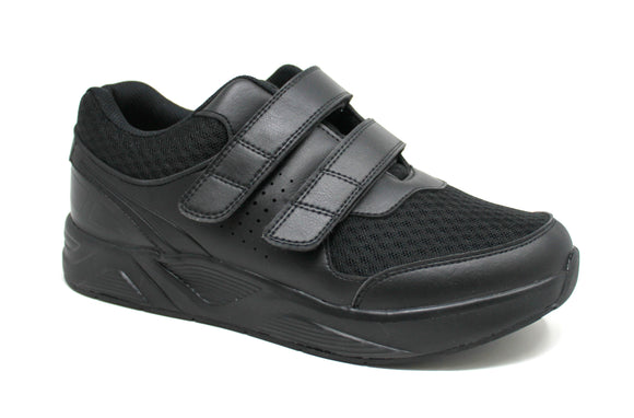 FITec 9721 Black - Men's Added-Depth Double Straps Mesh Walking Shoe